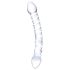 GLAS - stakleni dvostruki dildo (prozirni)