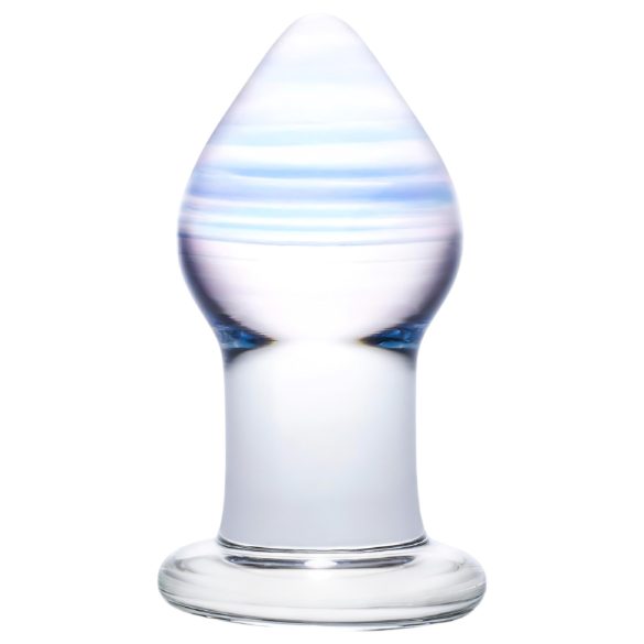 GLAS Amethyst Rain - stakleni analni čepić (prozirno ljubičasti)