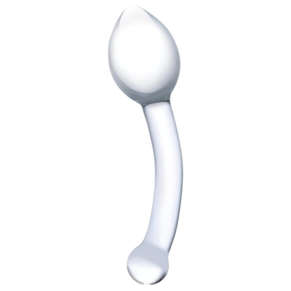 GLAS - stakleni analni dvostruki dildo (prozirni)