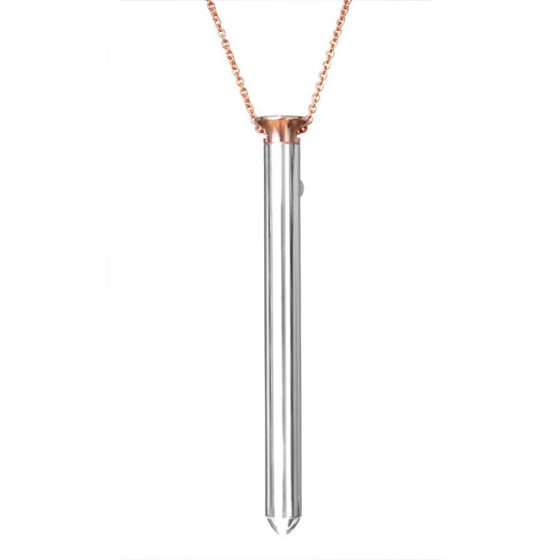 Vesper - luksuzna vibrator ogrlica (ružičasto zlato)