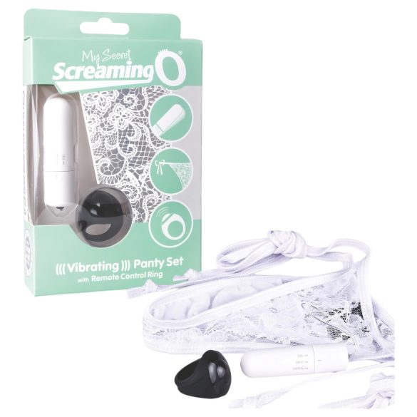 MySecret Screaming Panty - radio vibrator gaćice - bijele (S-L)