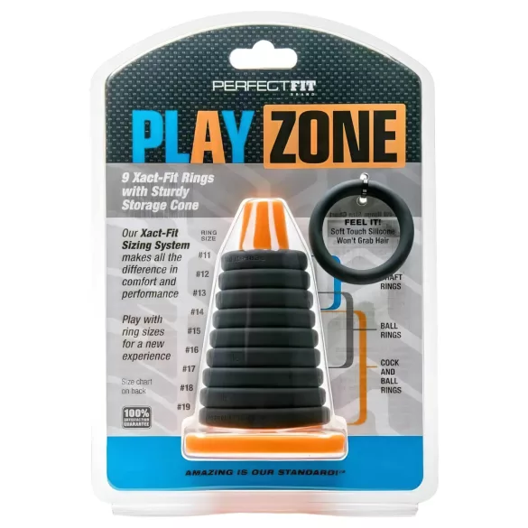 Play Zone - set prstenova za penis i testise s nastavcima - 9 dijelova