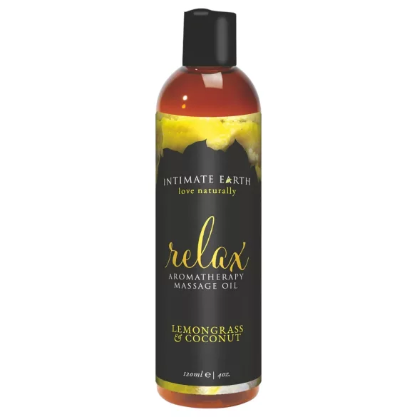 Intimate Earth Relax - ulje za masažu - limunska trava i kokos - 120ml