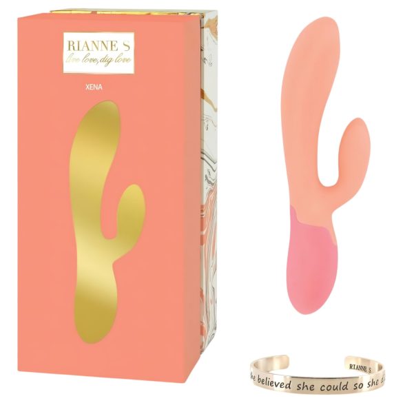 Rianne Essential Xena - punjivi, grijani vibrator (breskva-korablja)