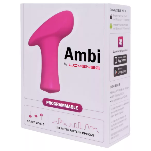 LOVENSE Ambi - vibrator za klitoris s 2 motora - pametan - rozi