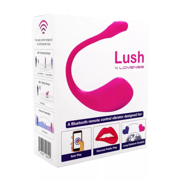 Lovense Lush 2 - nosivo vibrirajuće jaje s upravljanjem putem aplikacije (rozo)