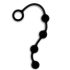 Nexus Excite - 4 perle analni dildo - crni (mali)