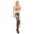 Obsessive S307 - cvjetni set s halterima - crna (S-L)