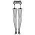 Obsessive S307 - cvjetni set s halterima - crna (S-L)