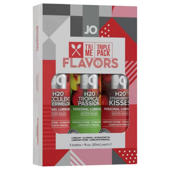 JO System Flavors - jestivi lubrikant set - 3x30 ml