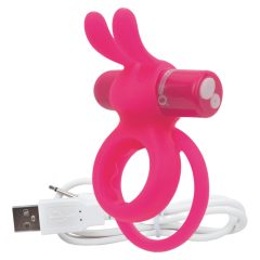   Screaming O Ohare - punjivi, zečić, vibrirajući prsten za penis (ružičasti)