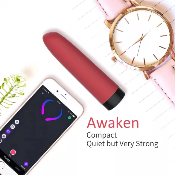 Magic Motion Awaken - mini vibrator s aplikacijom - punjivi - crveni