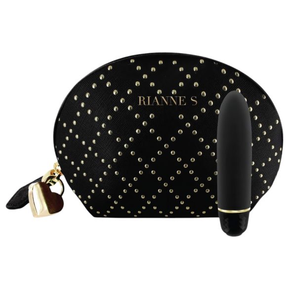 / Rianne Essentials Classique Stud - silikonski ruž vibrator (crni)