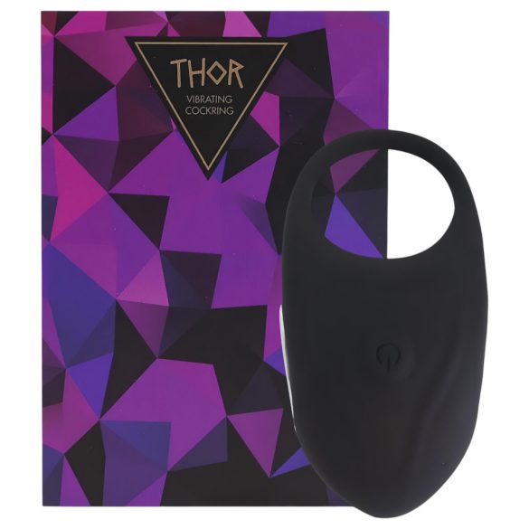 Feelztoys Thor - Vibrirajući penis prsten s akumulatorom (crna)