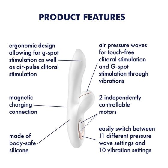 Satisfyer Pro+ G-točka - stimulator klitorisa i vibrator G-točke (bijeli)