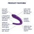 Satisfyer Double Classic - vodootporni punjivi parni vibrator (ljubičasta)