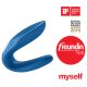 Satisfyer Double Whale - Dvostruki vibrator za parove s 2 motora (plavi)