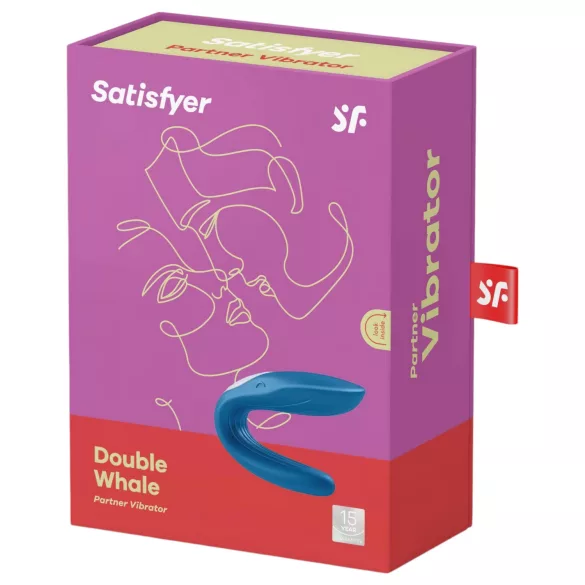 Satisfyer Double Whale - vibrator za parove s 2 motora - plavi