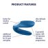 Satisfyer Double Whale - Dvostruki vibrator za parove s 2 motora (plavi)