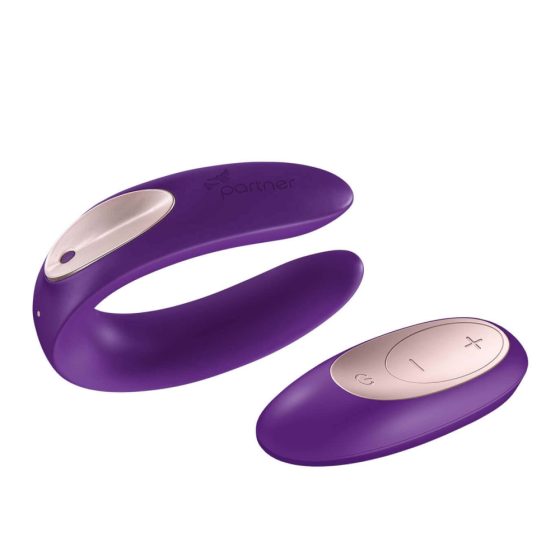 Satisfyer Double Plus Remote - bežični, punjivi vibrator za par (ljubičasti)