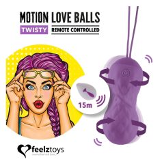   FEELZTOYS Twisty - radio, vodootporan, rotirajuće vibrirajuće jaje (ljubičasto)