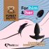 FEELZTOYS Funkybutts - bežični analni vibrator set s punjivom baterijom (crni)