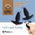 FEELZTOYS Funkybutts - bežični analni vibrator set s punjivom baterijom (crni)