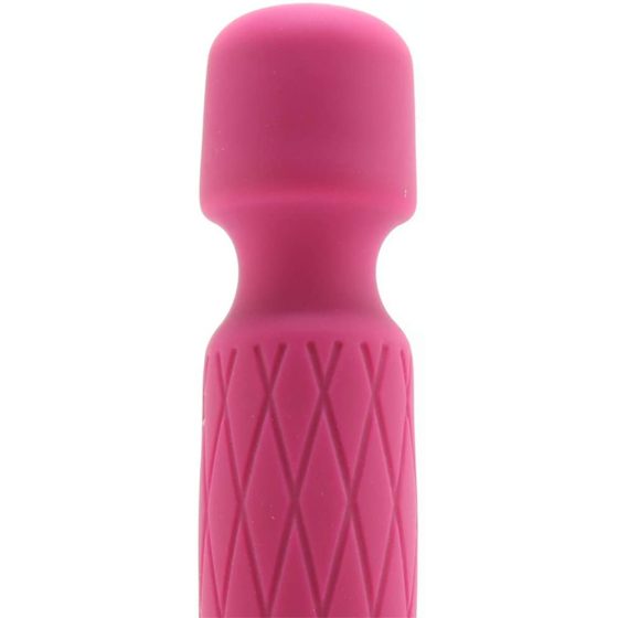 Bodywand Luxe - punjivi, mini vibrator za masažu (tamno ružičasti)
