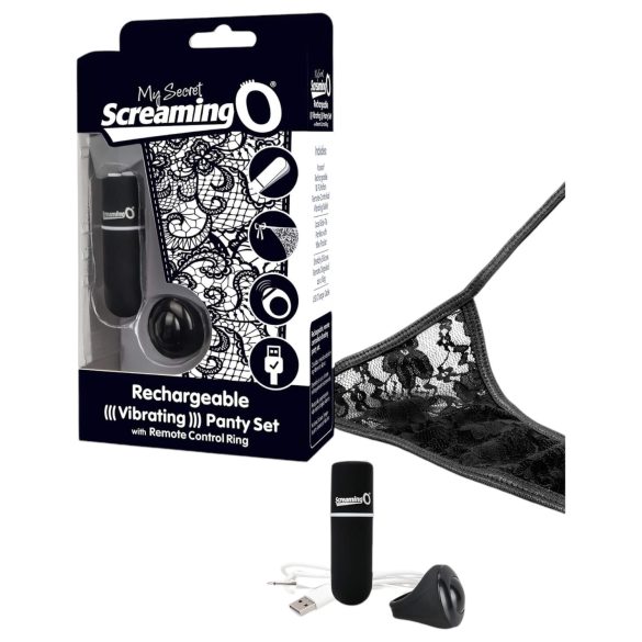 Screaming O MySecret - crne vibracijske gaćice (S-L)