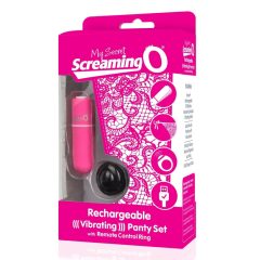   Screaming O Panty Set - punjive, radio vibrirajuće tange (roze) SL