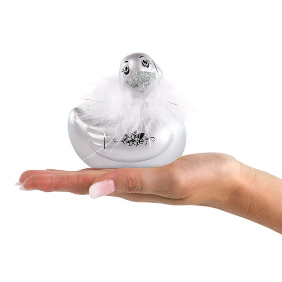 My Duckie Paris 2.0 - vodootporni vibrator za klitoris razigrane patke (srebrni)