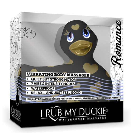 My Duckie Romance 2.0 - patka vodootporni vibrator za klitoris (crno-zlatni)