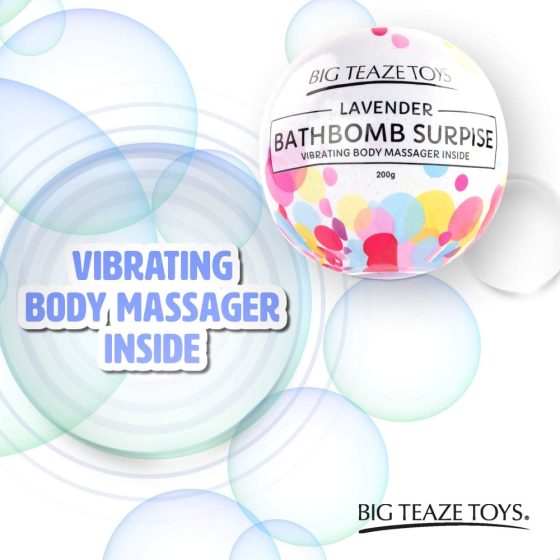 Big Teaze Toys - mini vibrator skriven u bombici za kupanje (lavanda)
