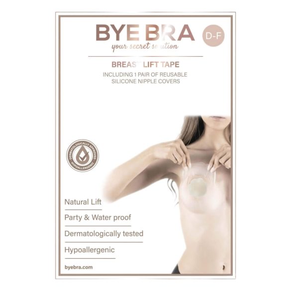 Bye Bra D-F - nevidljivi grudni lifting flasteri - bež (3 para)