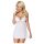 Obsessive 810-BAB-2 - čipkasta babydoll haljina i tanga (bijela) - L/XL
