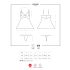 Obsessive 810-BAB-2 - čipkasta babydoll haljina i tanga (bijela) - L/XL