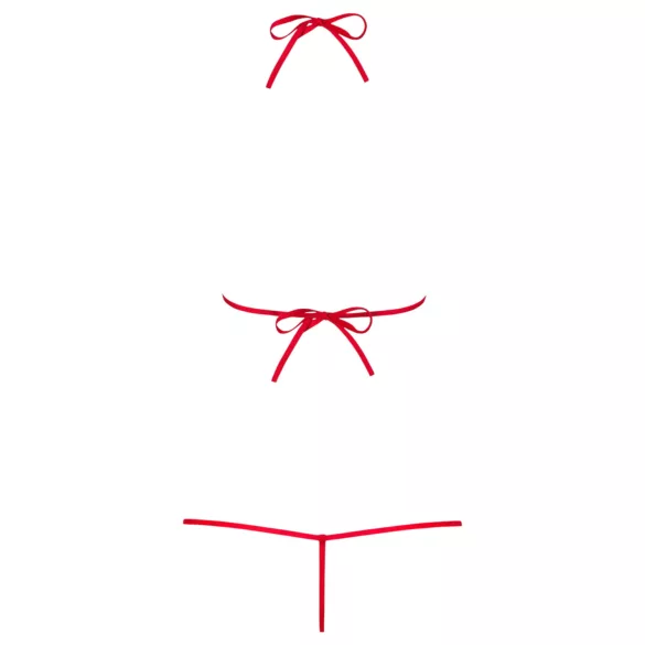 Obsessive - body s naramenicama i tulipanskim uzorkom - crvena - S/M