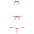 Obsessive Luiza - crveni body s tulipan motivom i naramenicama (S/M)