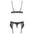 Obsessive 810-SEG-1 - čipkasti donji veš set (crna)