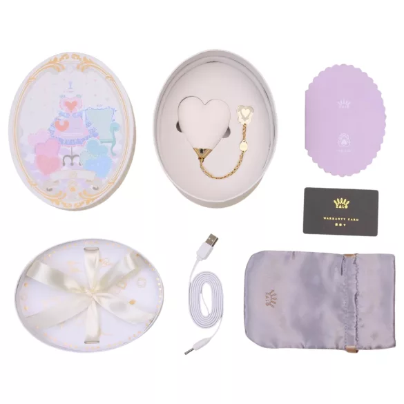 ZALO Baby Heart - pametan vodootporni klitoralni vibrator (bijela)