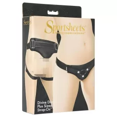 Sportsheets Plus Size - donje rublje za strap-on (crno)