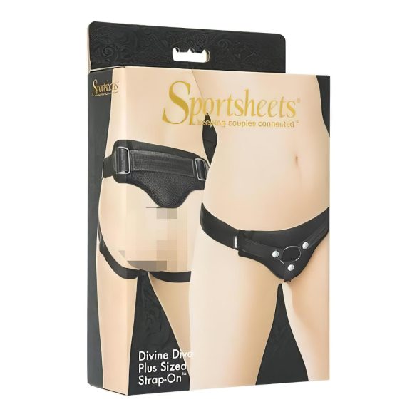 Sportsheets Plus Size - donje rublje za strap-on proizvode (crno)