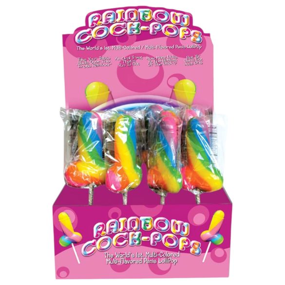 Šareni Cock Pop - lizalica u obliku penisa (85g) - voćnog okusa