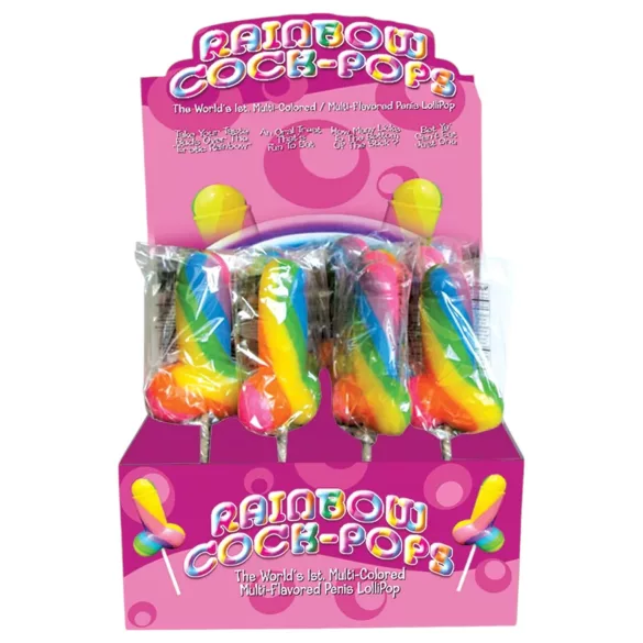 Rainbow Cock Pop - lizalica u obliku penisa - voćni okus - 85g