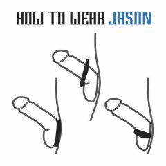   Velv'Or Jason - podesivi silikonski prsten za penis (crni)
