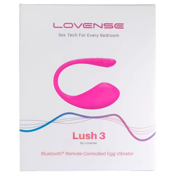 Lovense Lush 3 - vibracijsko jaje s upravljanjem putem aplikacije (roza)