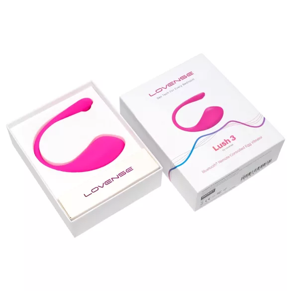 Lovense Lush 3 - vibracijsko jaje s upravljanjem putem aplikacije (roza)