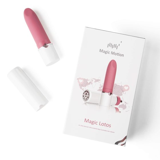 Magic Motion Lotos - pametni, punjivi mini vibrator za ruževe (ružičasti)