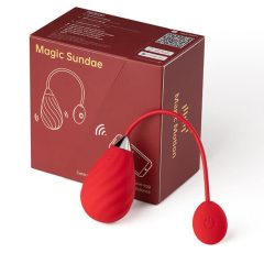   Magic Motion Sundae - pametno vibrirajuće jaje na baterije (crveno)