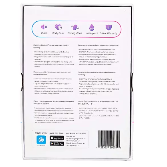 LOVENSE Diamo - pametni vibrirajući erekcijski prsten - crni